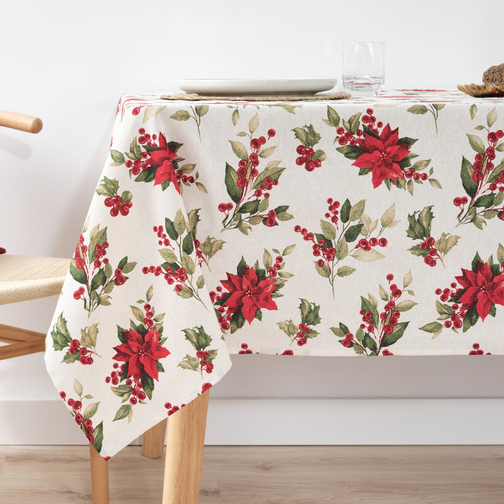 Mantel impermeable antimanchas algodón-lurex Nativitatis 3 Oro