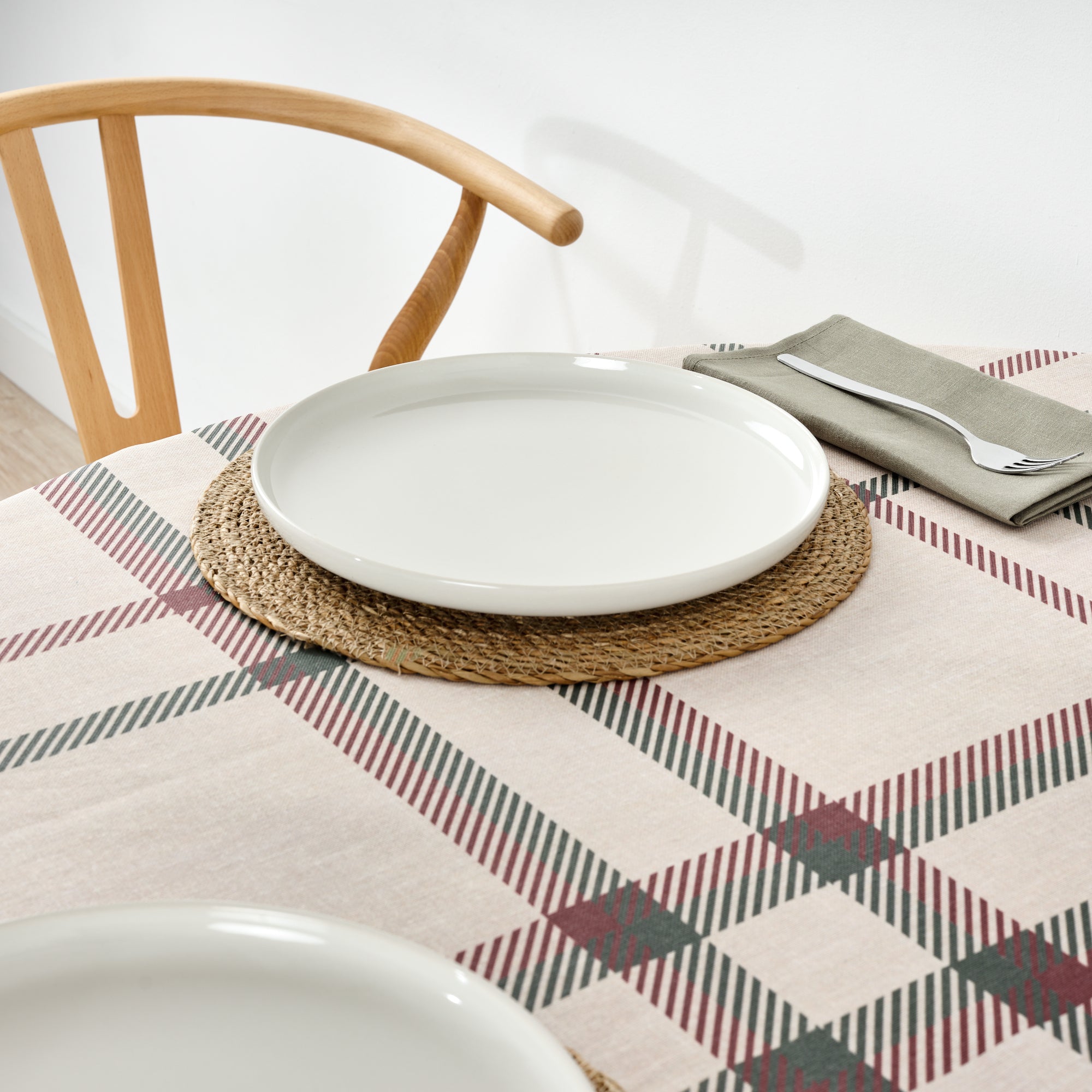 Mantel redondo antimanchas Cuadros Navidad