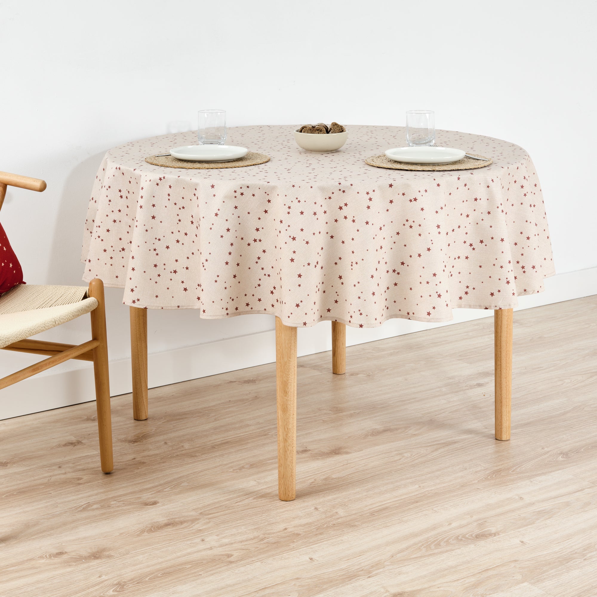 Mantel redondo antimanchas Merry Christmas 23