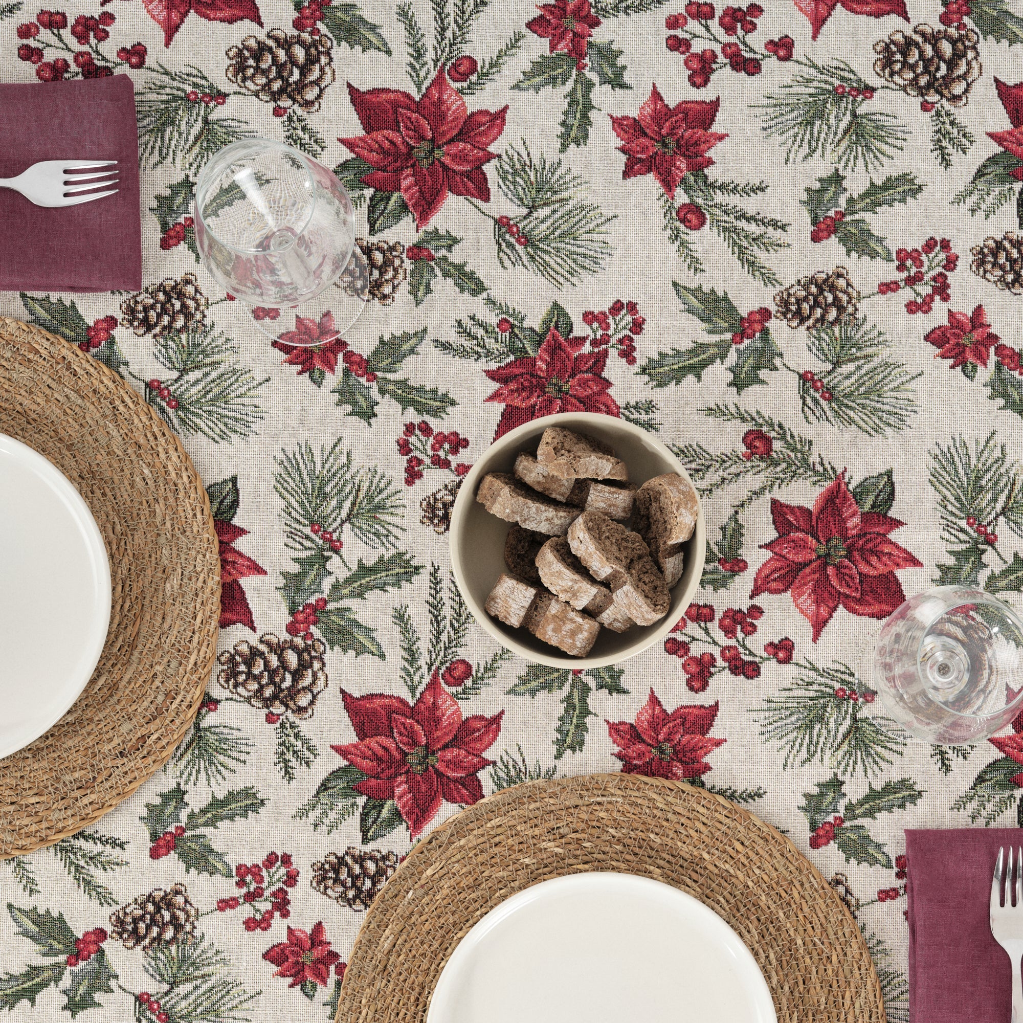 Mantel antimanchas premium jacquard 33720