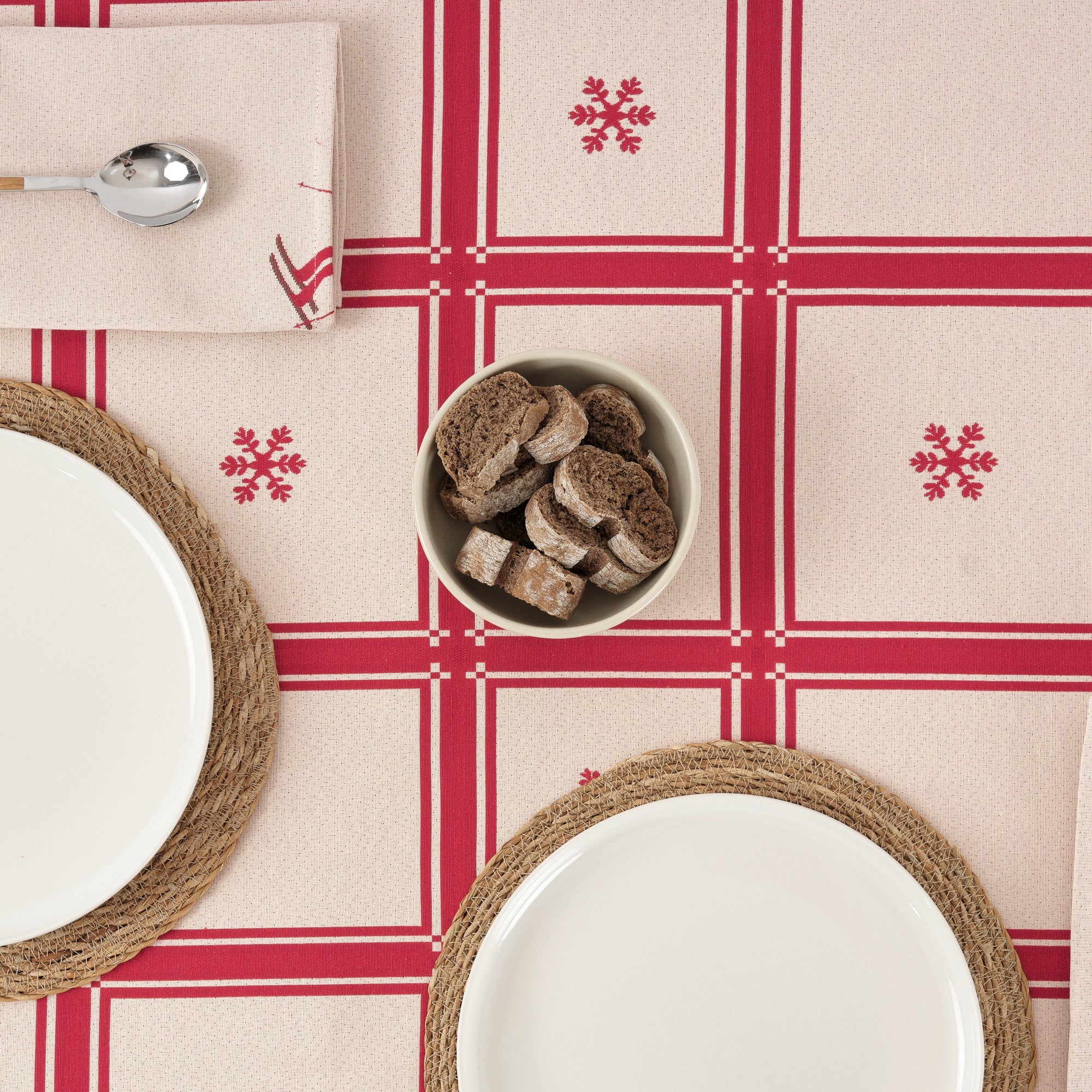 Mantel antimanchas reversible jacquard 33742E