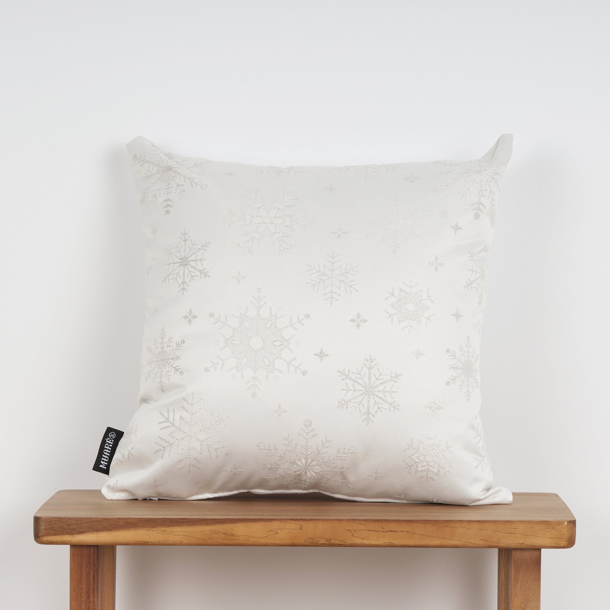 Funda de cojín jacquard hilo plateado 45x45 cm PSC4821