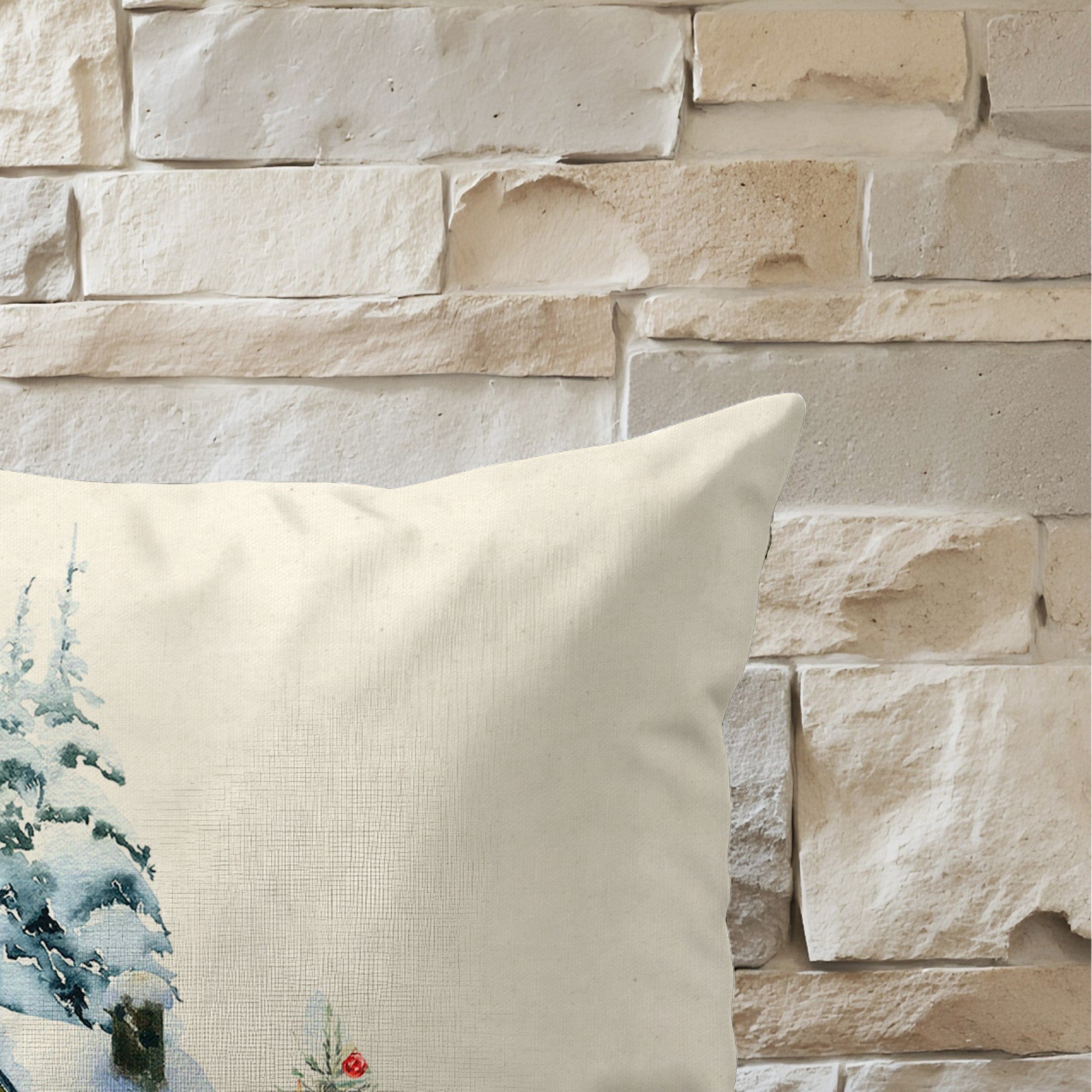 Funda de cojín 100% algodón Christmas Landscape A 50x50 cm