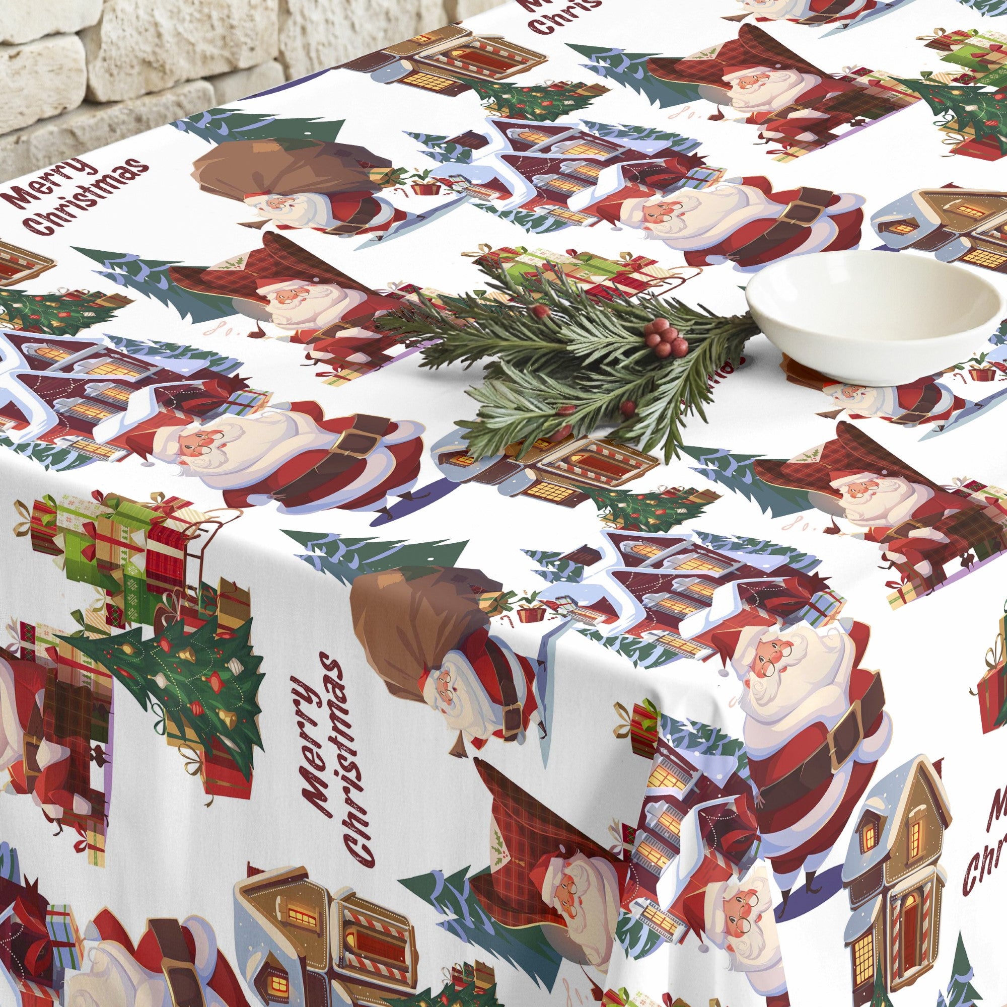 Mantel antimanchas Papa Noel