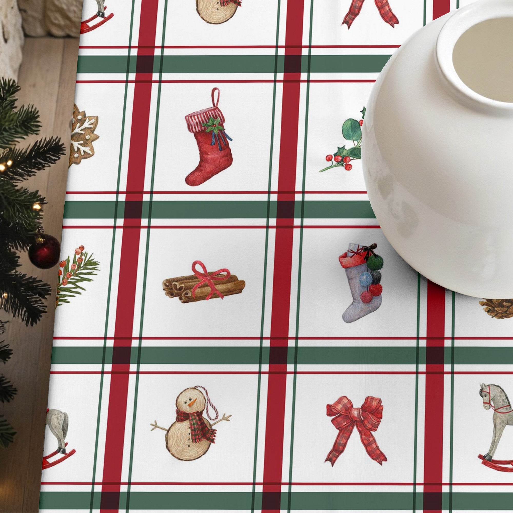 Mantel antimanchas Scottish Christmas 1