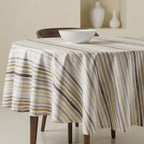 Mantel redondo antimanchas Naiara Marrón