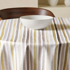 Mantel redondo antimanchas Naiara Marrón