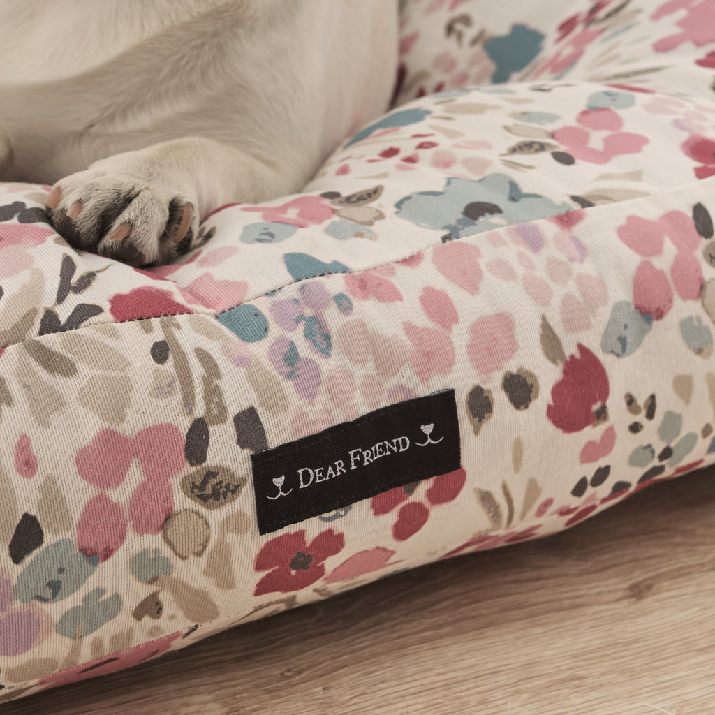 Cama para perros y gatos gruesa y acolchada 100% algodón antimanchas para mascotas 0120-52