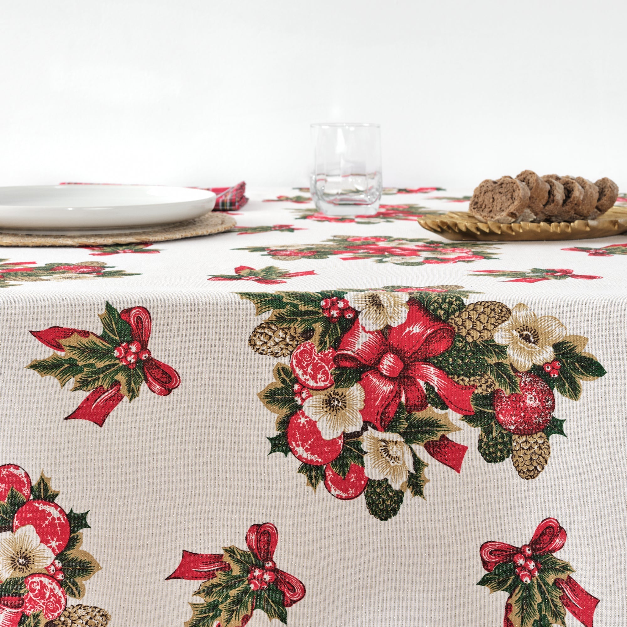 Mantel impermeable antimanchas algodón-lurex Nativitatis 1 Oro