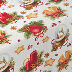 Mantel impermeable antimanchas algodón-lurex Nativitatis 4 Oro
