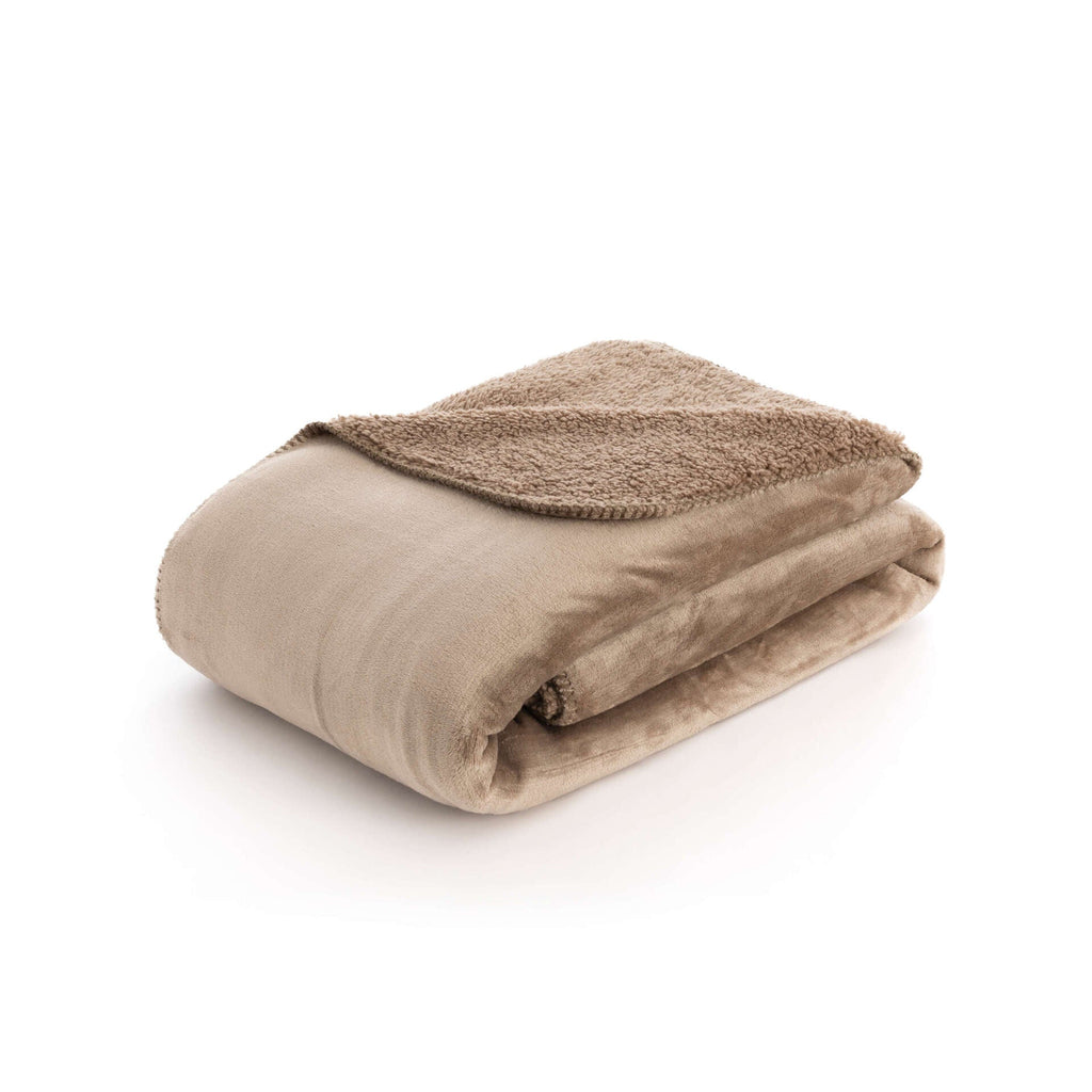 Manta Reversible Sedalina & Sherpa – Extra Suave, Gruesa y Ultra Acogedora Taupe