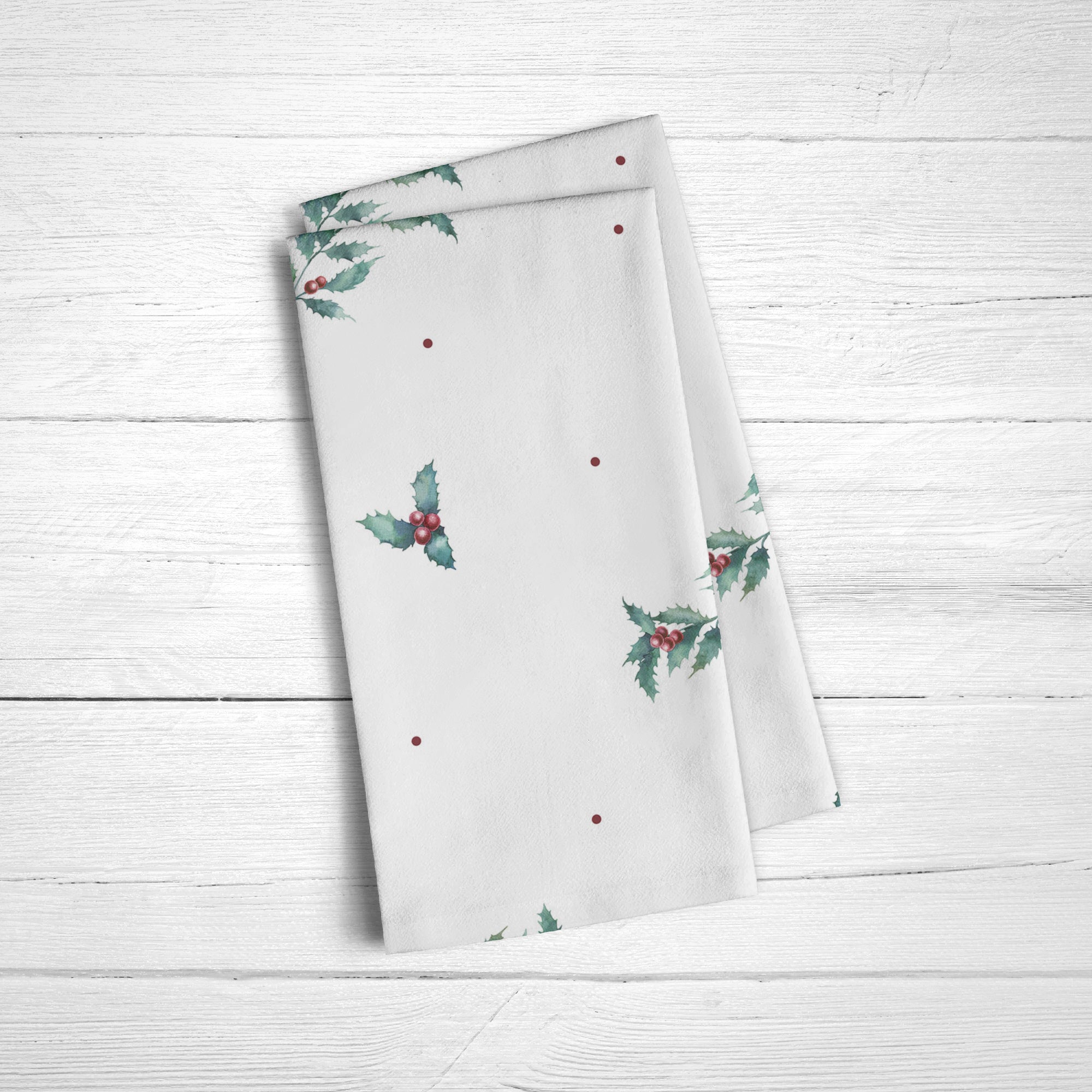Servilletas 100% algodón pack de 2 unidades White Christmas 2