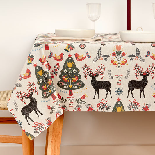 Merry Christmas 43 Lurex fabric tablecloth