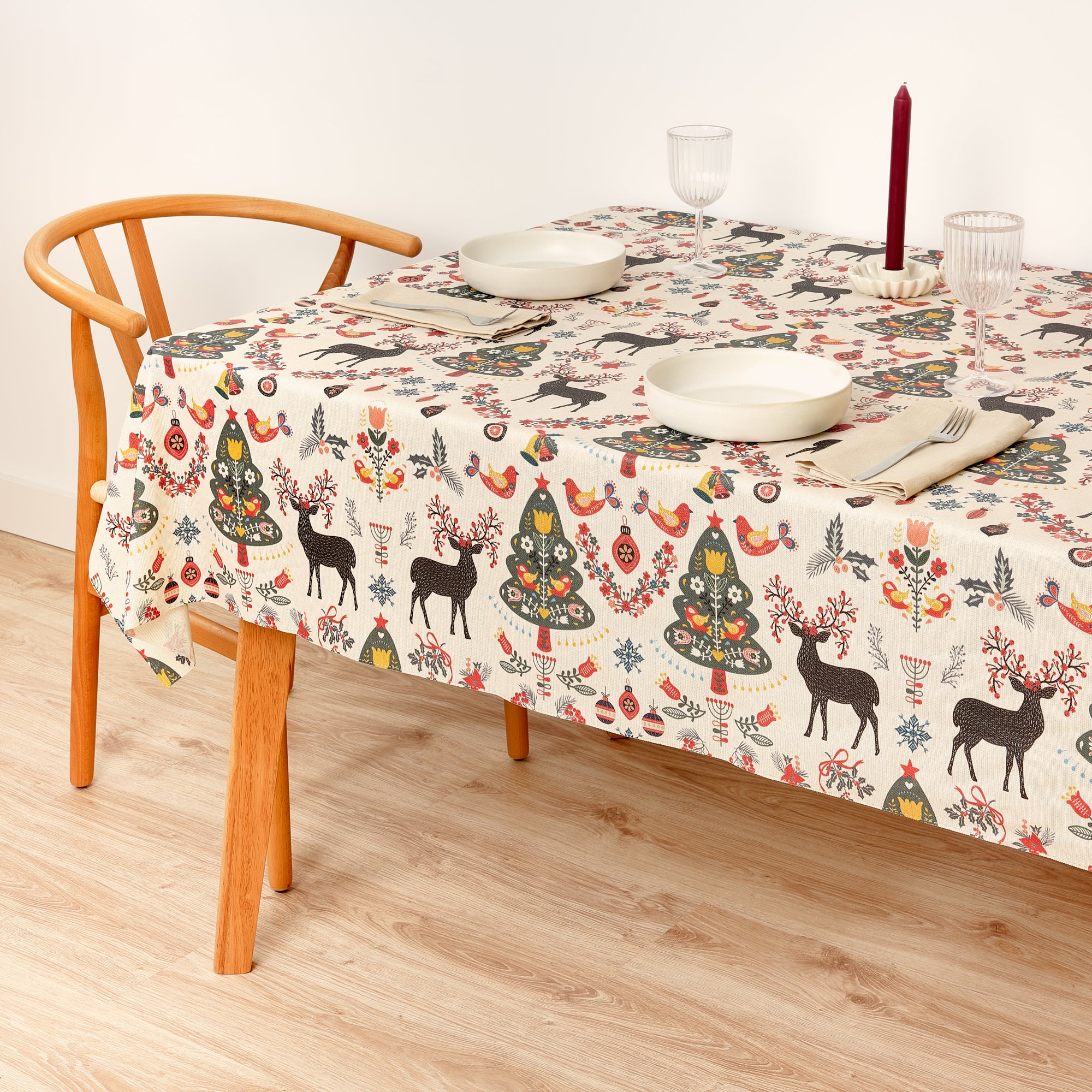 Mantel de tela Merry Christmas 43 Lurex