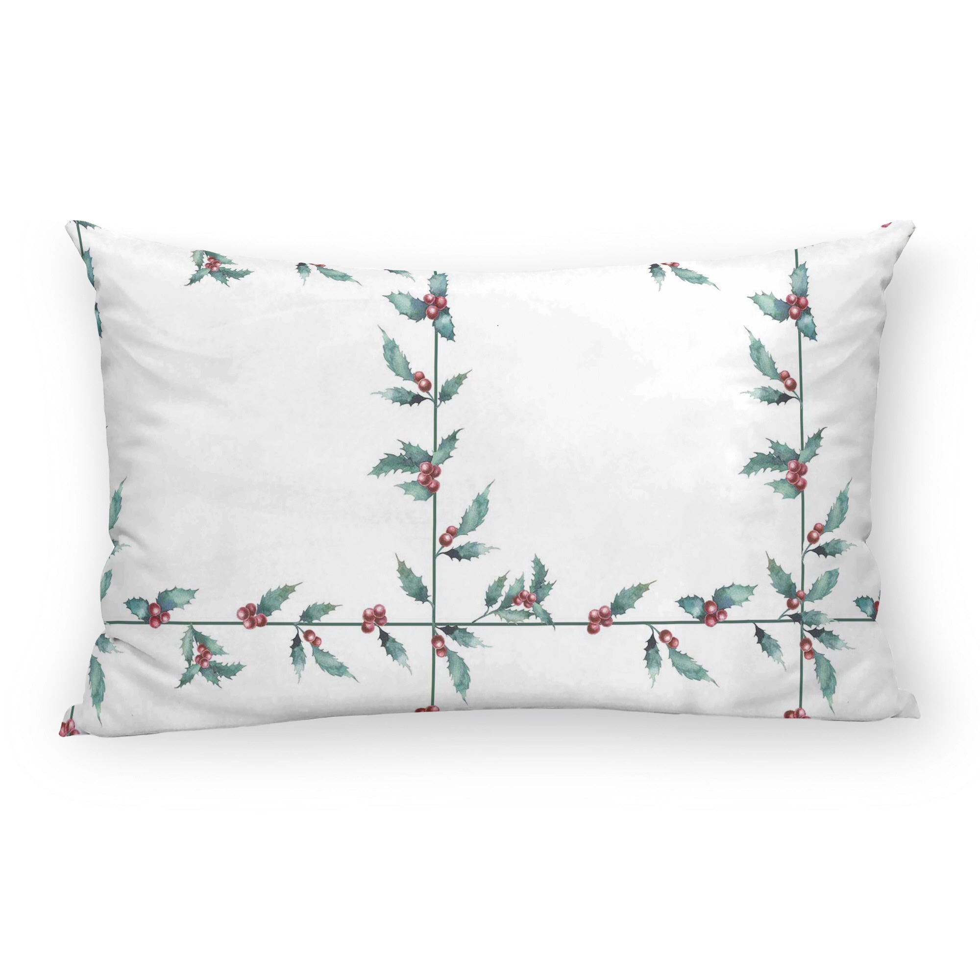 Funda de cojín terciopelo White Christmas 1 30x50 cm