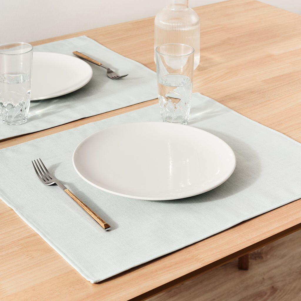 Pack 2 unidades mantel individual Verde agua 50x40 cm