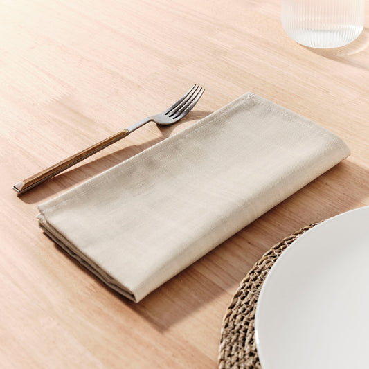 Pack of 2 units of Beige napkins 50x50 cm