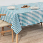 Mantel Vichy impermeable antimanchas Azul claro tacto tela