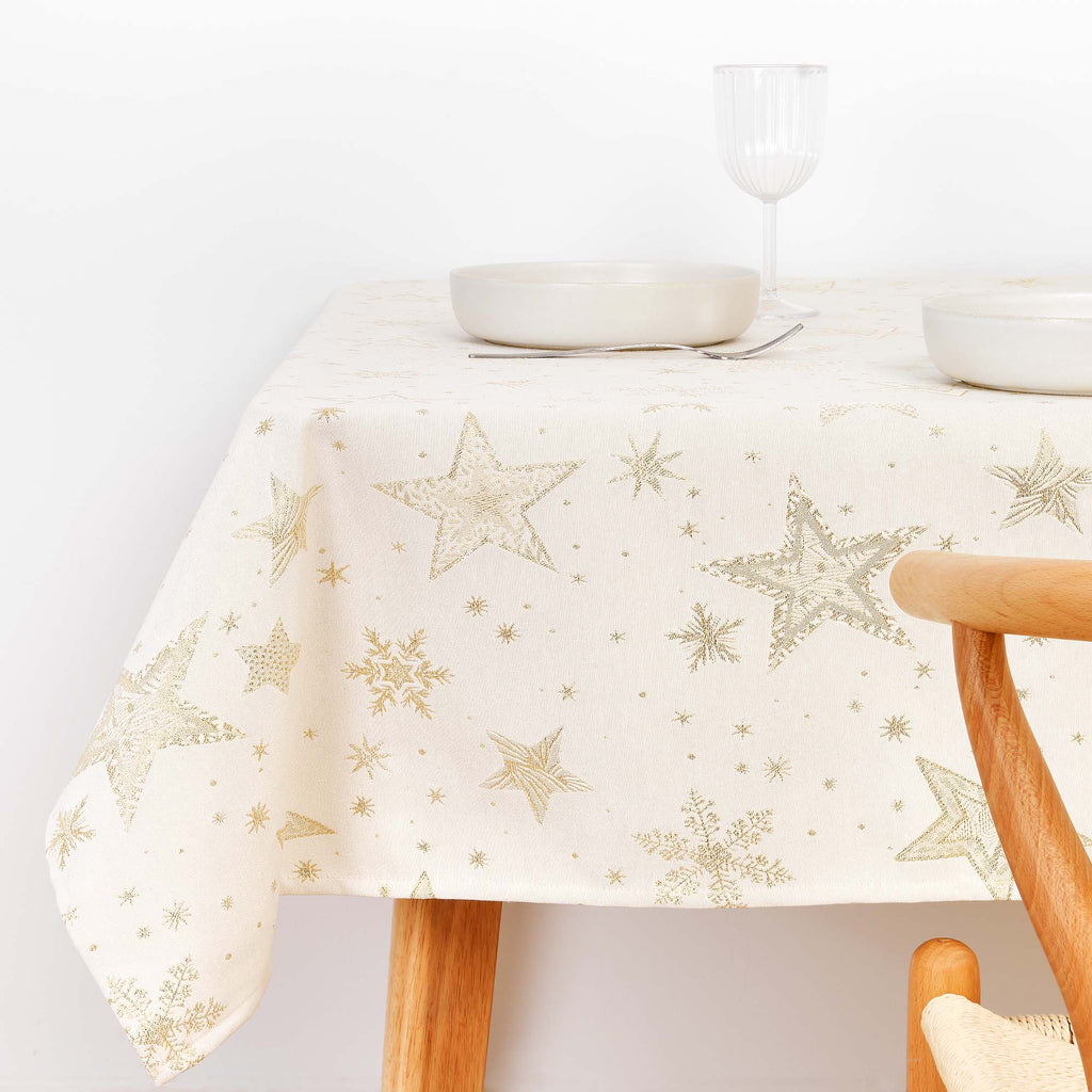 Mantel jacquard 31114A Natural Oro Lurex
