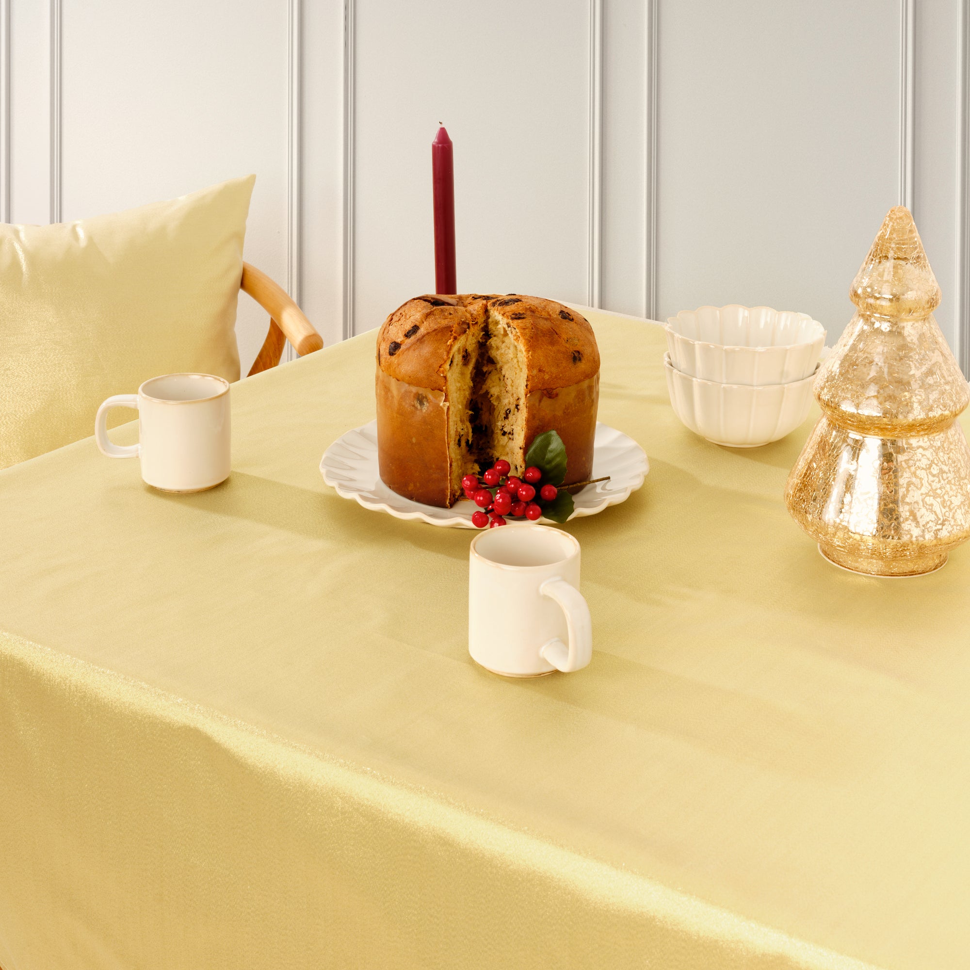 Mantel jacquard Christmas Night Oro Lurex