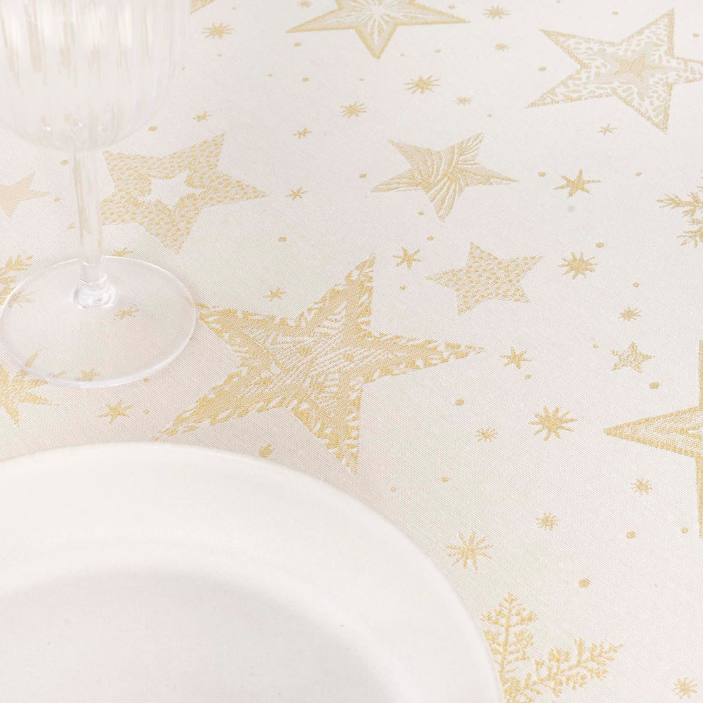 Mantel jacquard 31114A Natural Oro Lurex