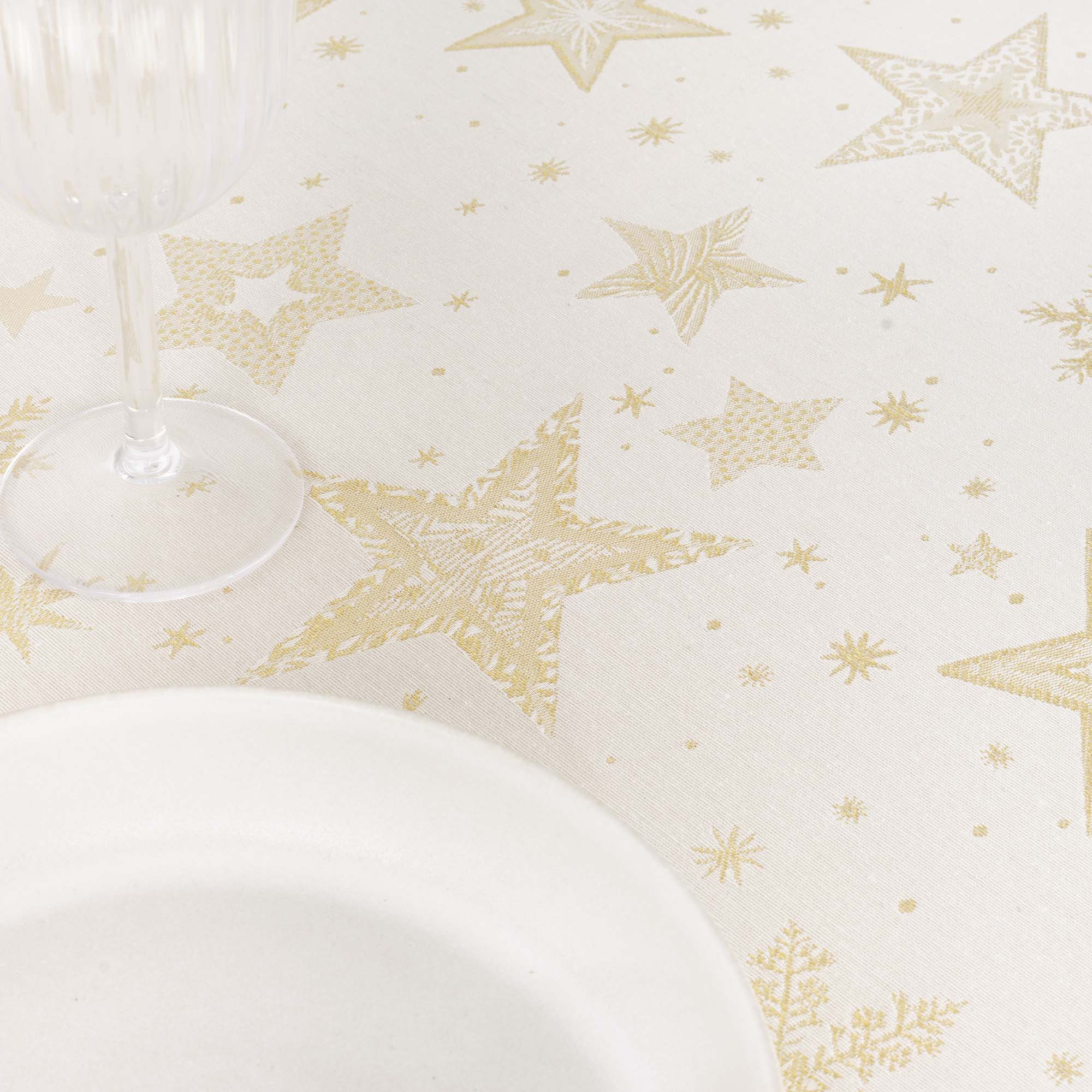 Mantel jacquard 31114A Natural Oro Lurex