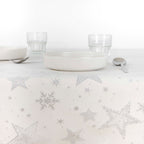 Mantel jacquard 31114A Natural Plata Lurex