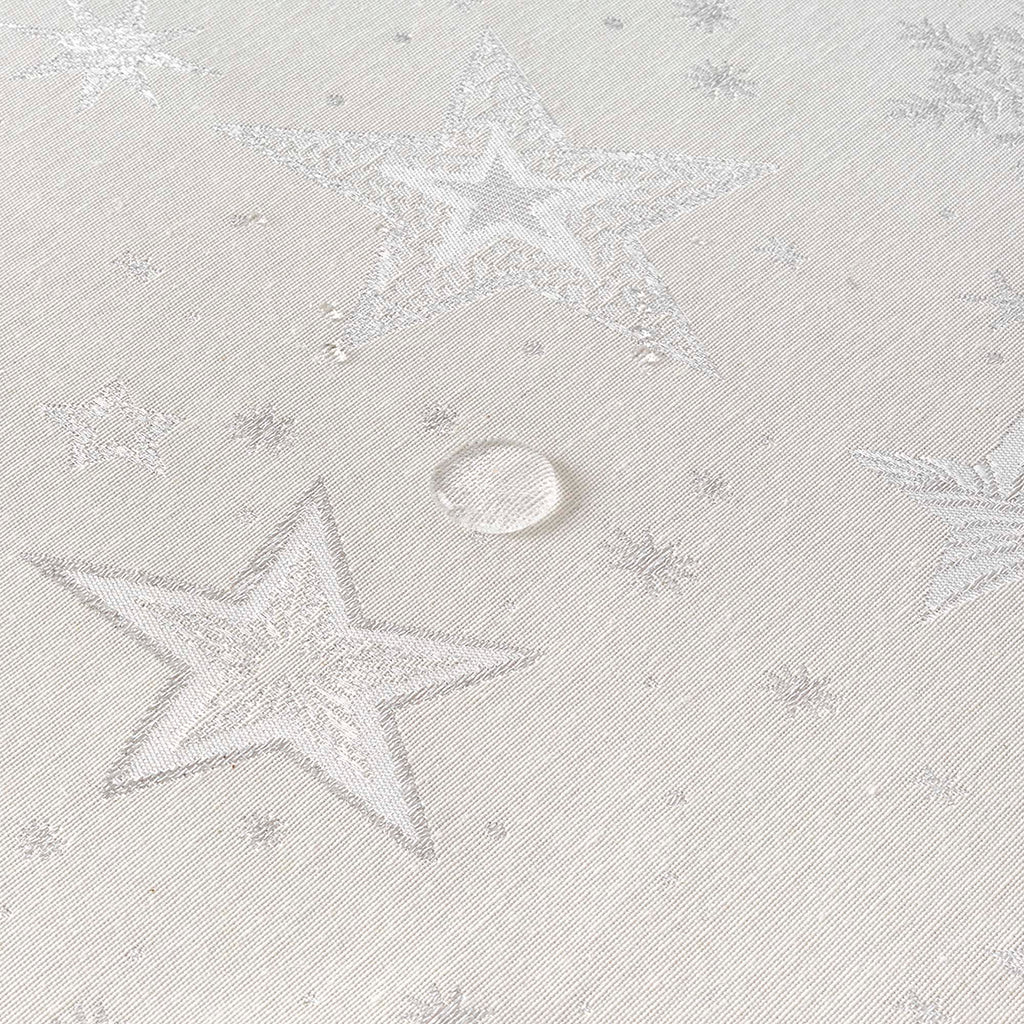 Mantel jacquard 31114A Natural Plata Lurex