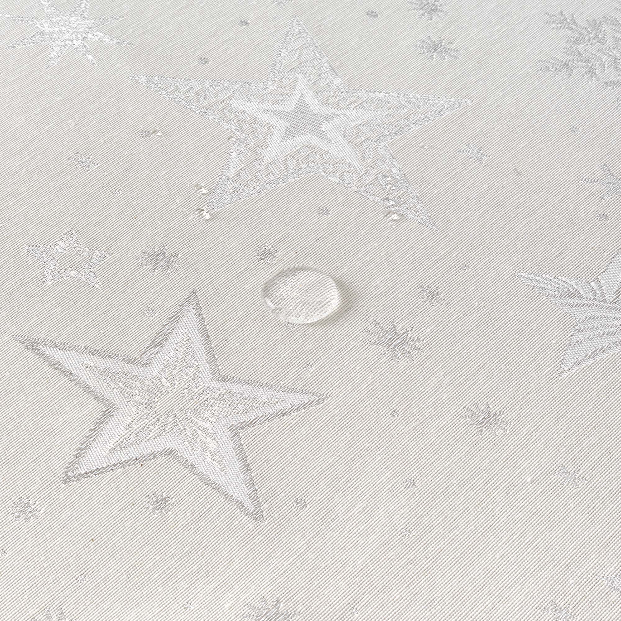 Mantel jacquard 31114A Natural Plata Lurex