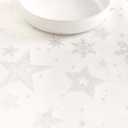 Mantel jacquard 31114A Natural Plata Lurex
