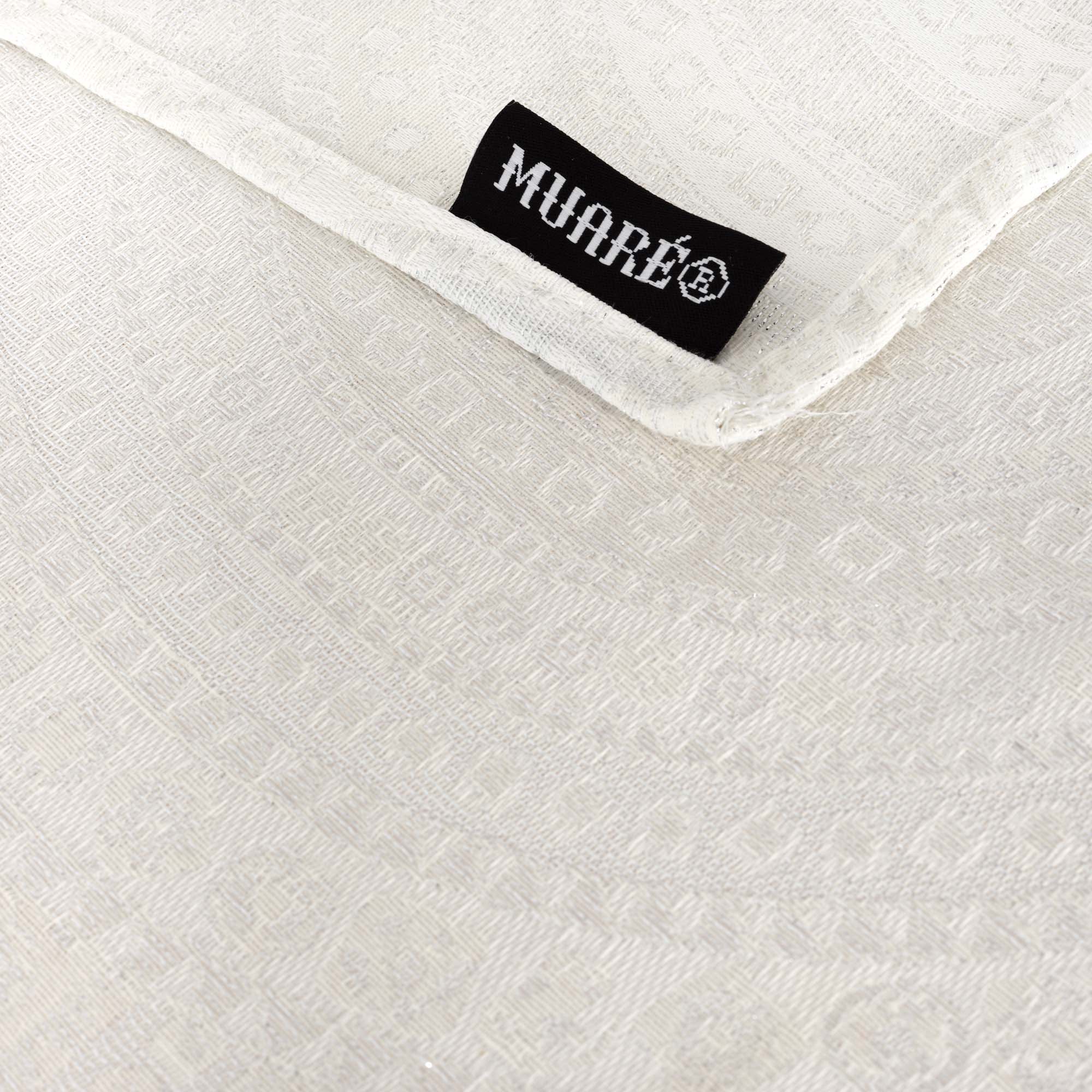 Mantel jacquard R17676 Natural Plata Lurex