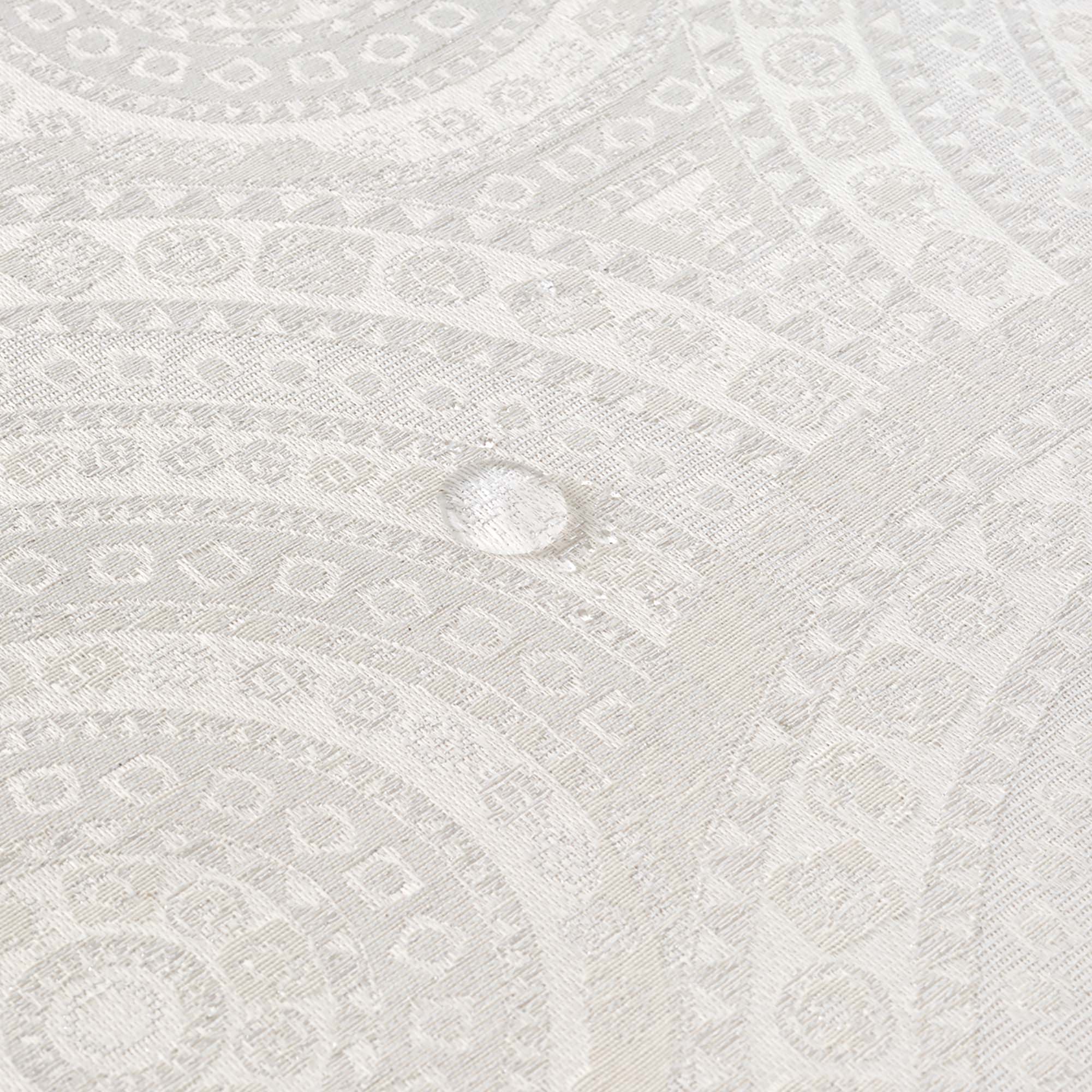 Mantel jacquard R17676 Natural Plata Lurex
