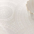 Mantel jacquard R17676 Natural Plata Lurex