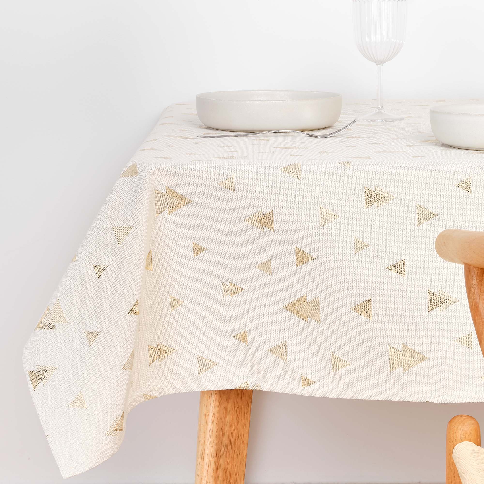 Mantel jacquard R22120 Natural Oro Lurex