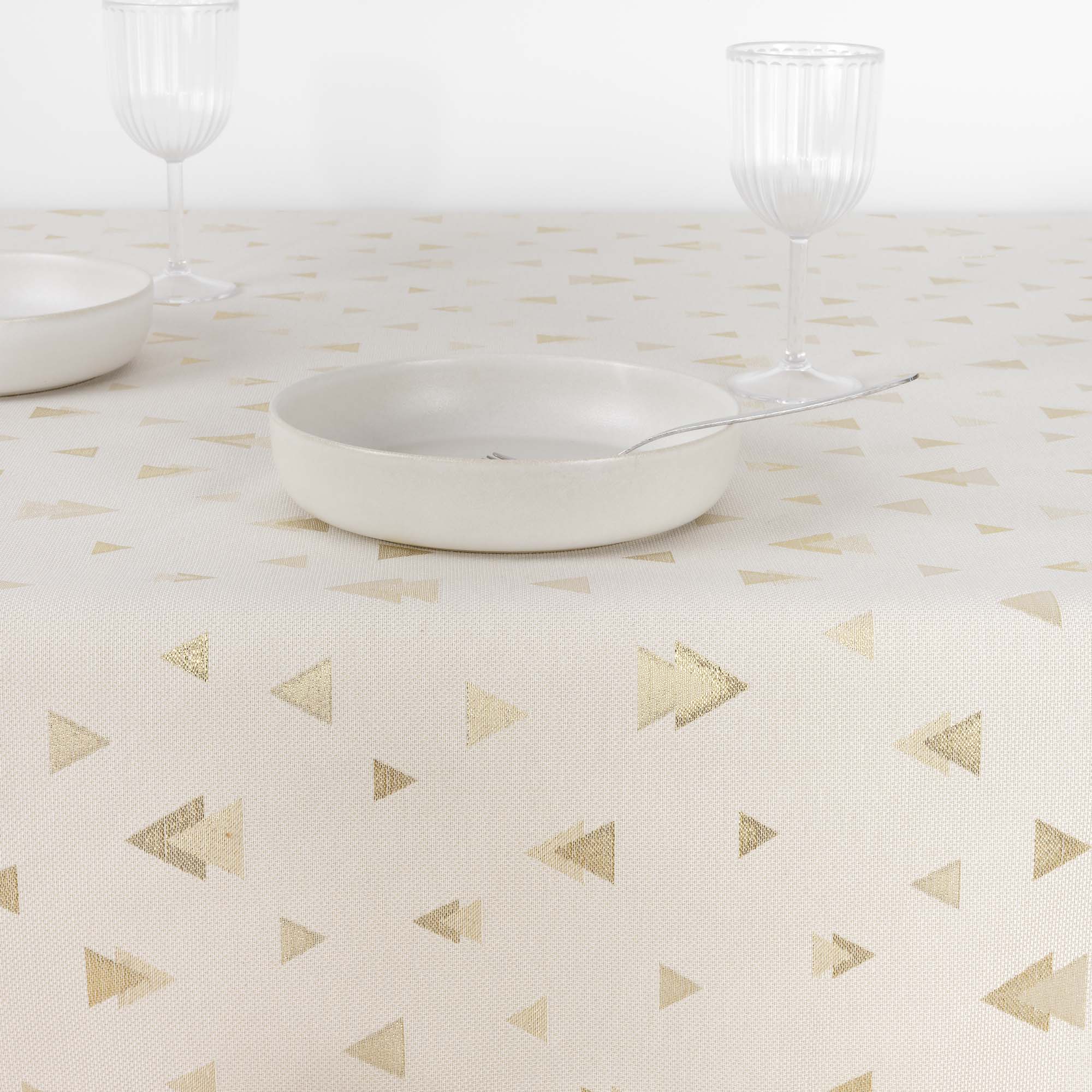 Mantel jacquard R22120 Natural Oro Lurex
