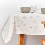 Mantel tacto tela jacquard Navidad Astroni Lurex R22120 Natural Plata