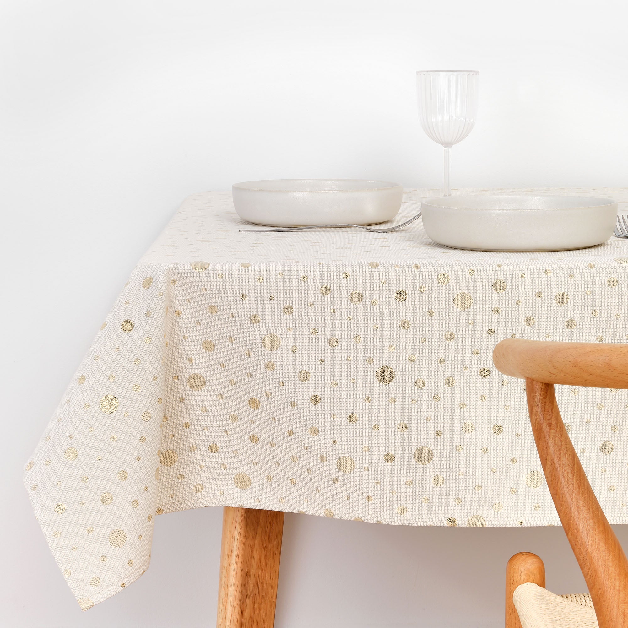 Mantel jacquard R22123 Natural Oro Lurex