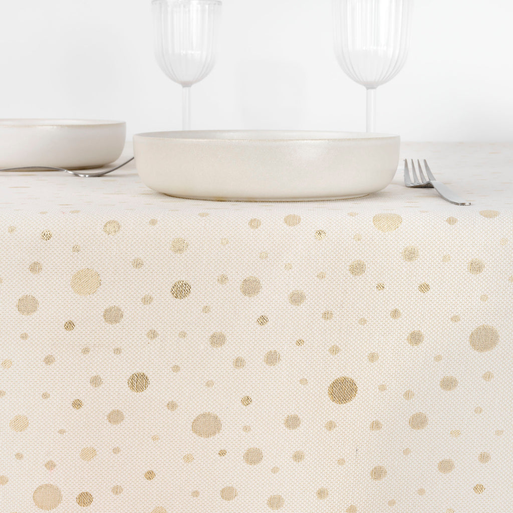 Mantel jacquard R22123 Natural Oro Lurex