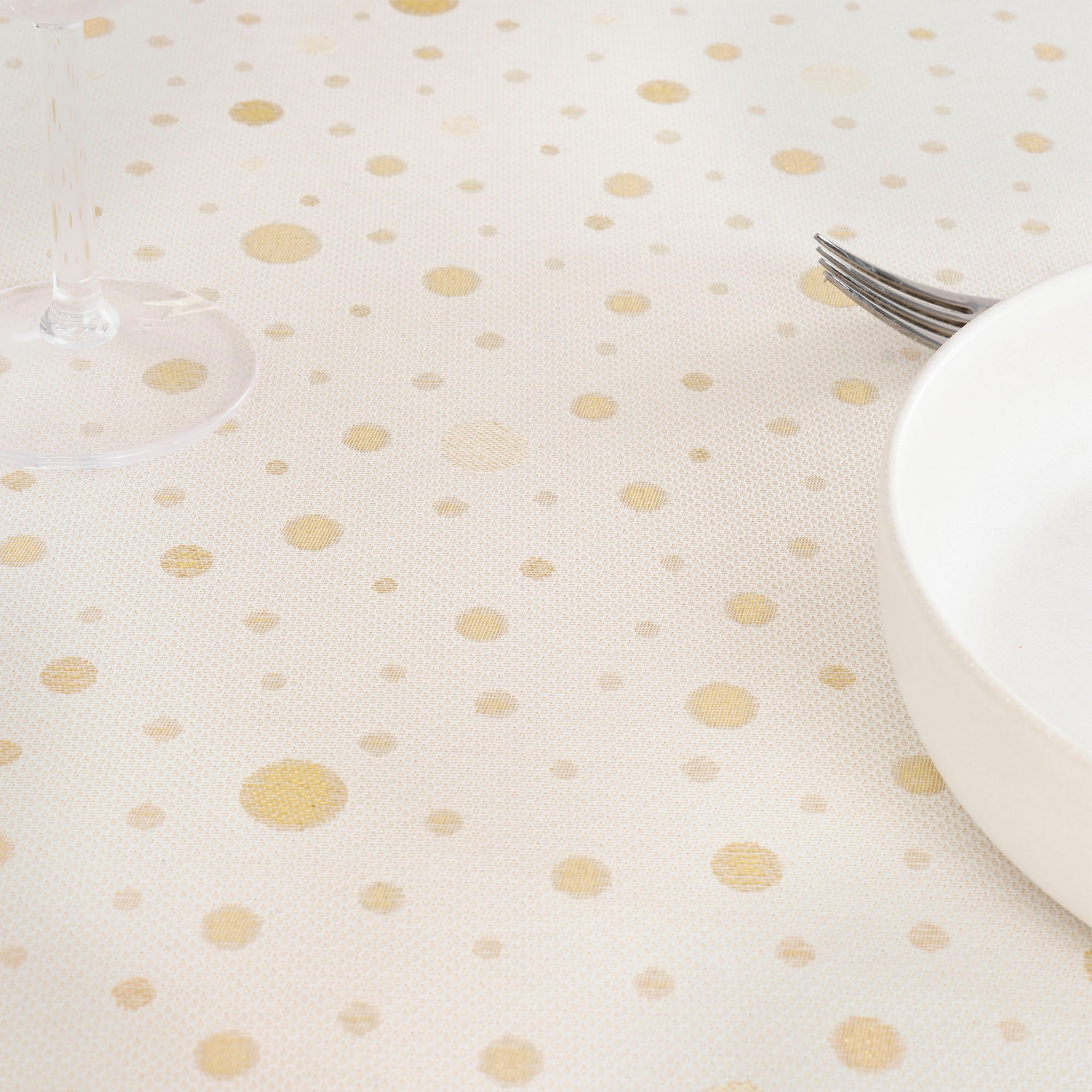 Mantel jacquard R22123 Natural Oro Lurex