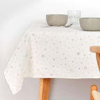 Mantel jacquard R22123 Natural Plata Lurex