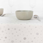 Mantel jacquard R22123 Natural Plata Lurex