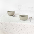 Mantel jacquard R22123 Natural Plata Lurex