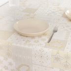 Mantel jacquard R22124 Natural Oro Lurex