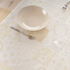 Mantel jacquard R22124 Natural Oro Lurex