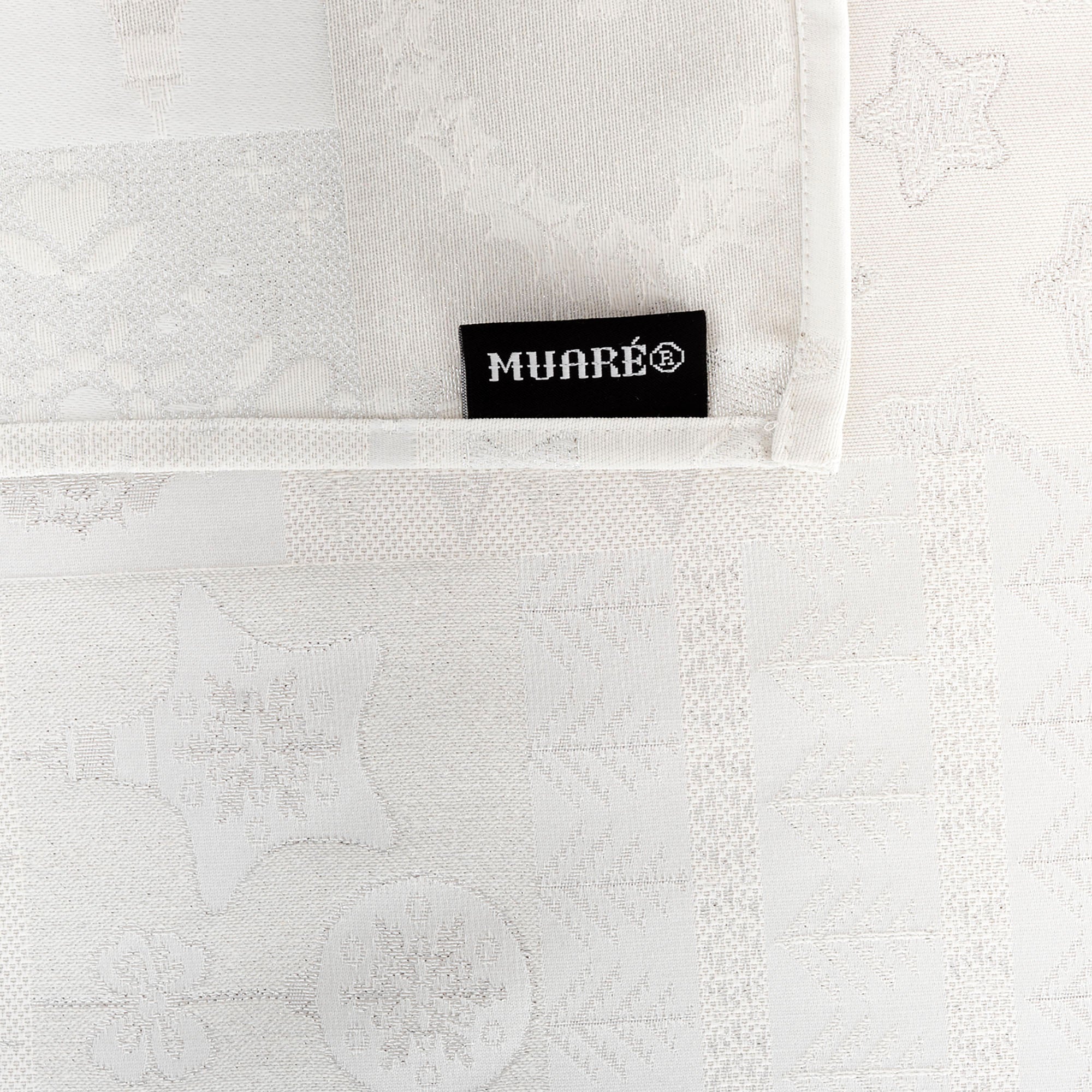 Mantel jacquard R22120 Natural Plata Lurex