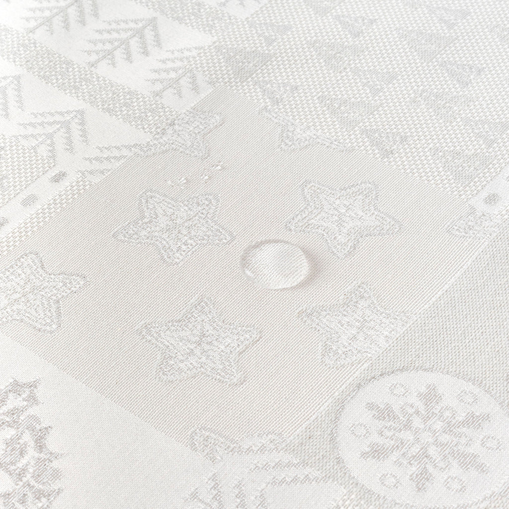 Mantel jacquard R22120 Natural Plata Lurex