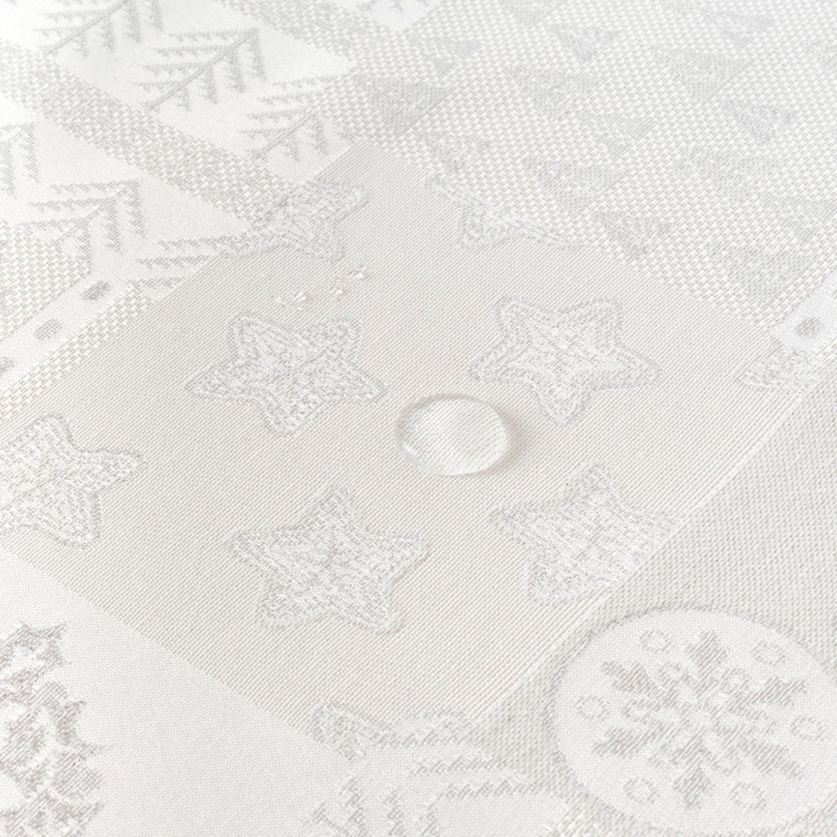 Mantel jacquard R22120 Natural Plata Lurex