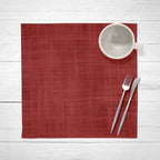Servilletas algodón-lino pack de 2 unidades Liso Rojo