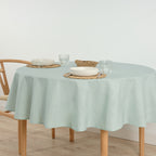 Mantel redondo antimanchas Azul de Verano