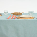 Mantel de tela jacquard Maglia Liso Agua